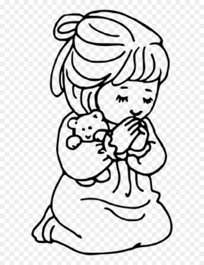 Praying Clipart Black And White, HD Png Download - prayer png