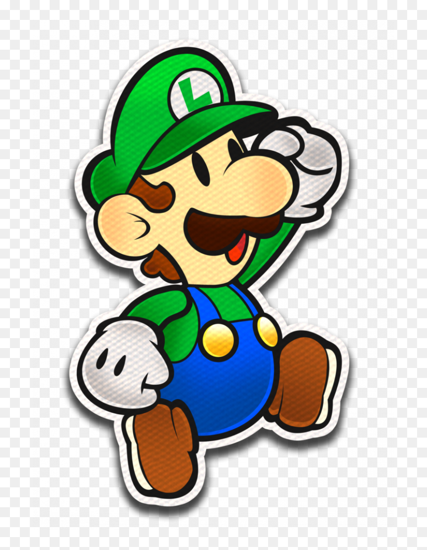 Paper Luigi, HD Png Download - paper mario png