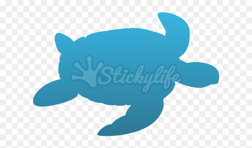 Silhouette Animaux De La Mer, HD Png Download - sea turtle png