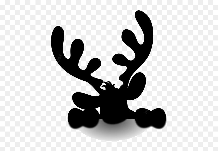 Deer Head Png Transparent Images - Christmas Wall Stickers Printable Free, Png Download - reindeer head png