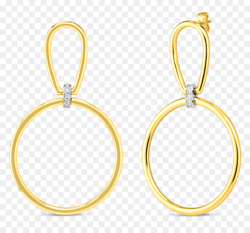 Earrings, HD Png Download - diamond circle png