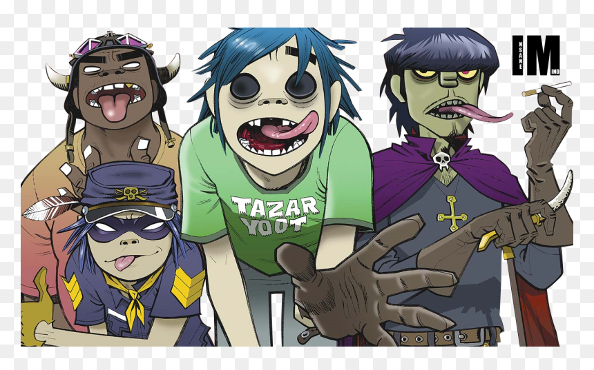 Gorillaz 2d Tazar Yoot, HD Png Download - gorillaz 2d png