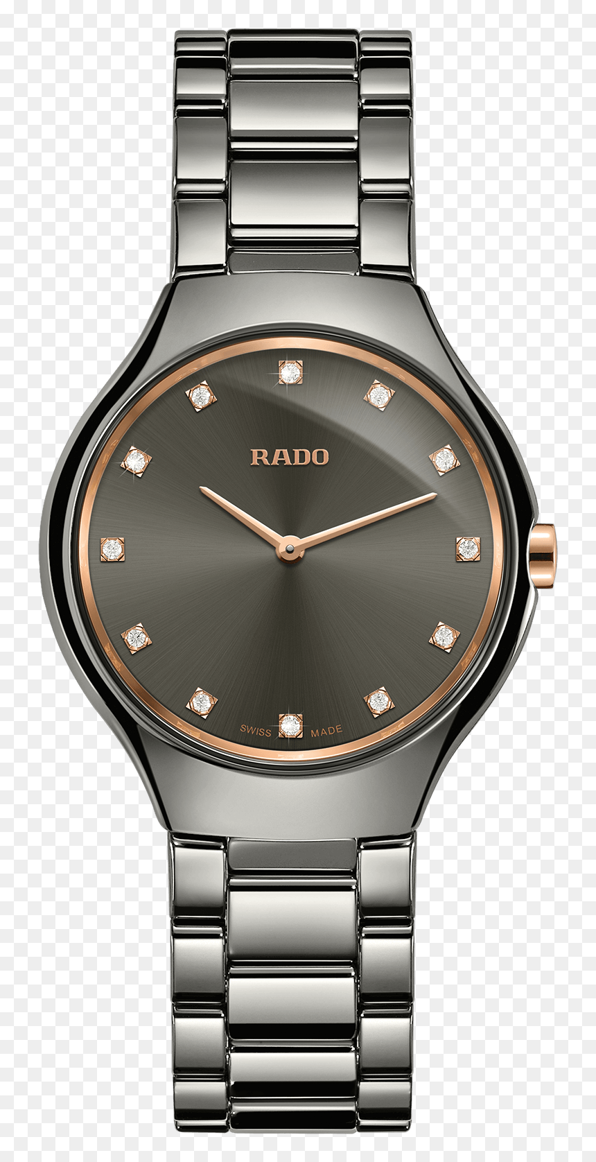 True Thinline Diamonds R27956722 - Rado True Thinline Ladies, HD Png Download - diamond watch png