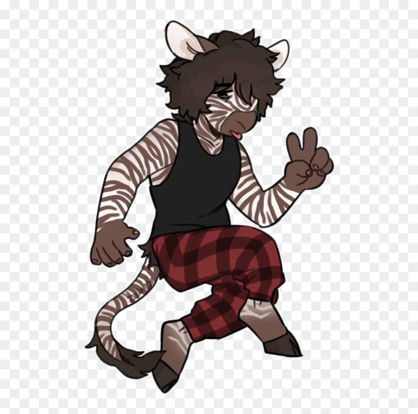 Godisagayfurry - Cartoon, HD Png Download - zebra cartoon png