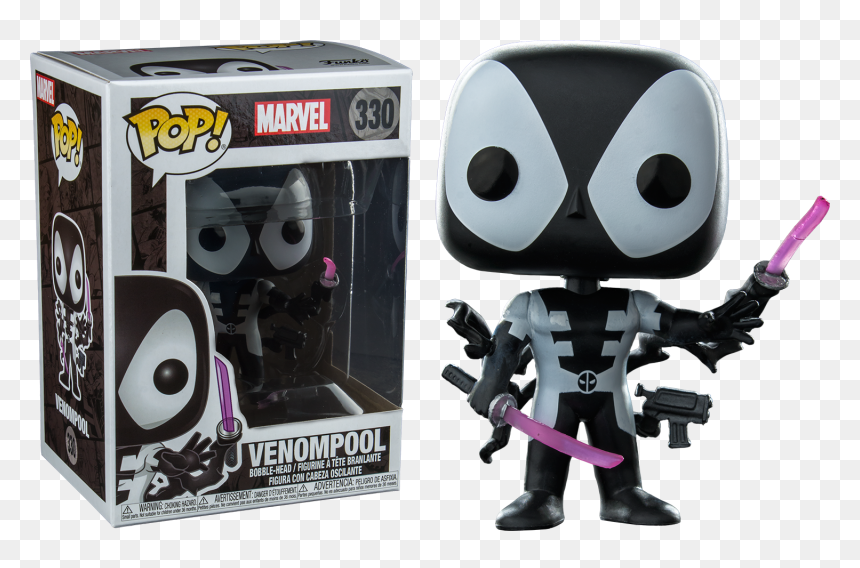 Venompool Funko Pop, HD Png Download - deadpool head png