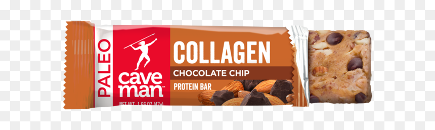 Chocolate Walnut Collagen Bars Caveman Foods, HD Png Download - chocolate chip png