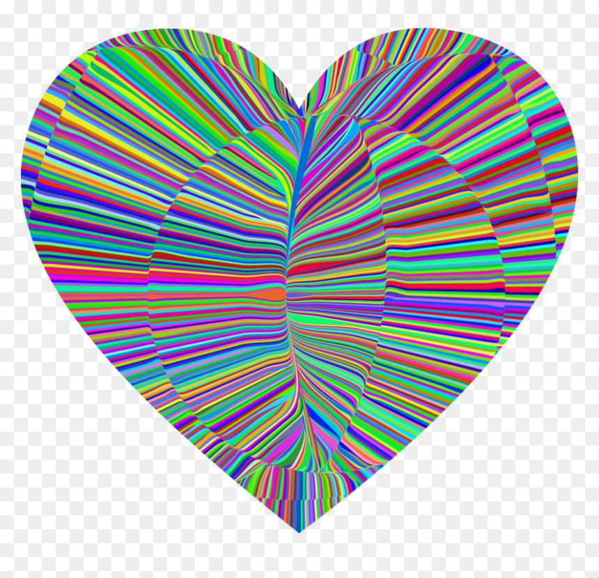 Heart,leaf,organ - Psychedelic Clipart Art, HD Png Download - folds png