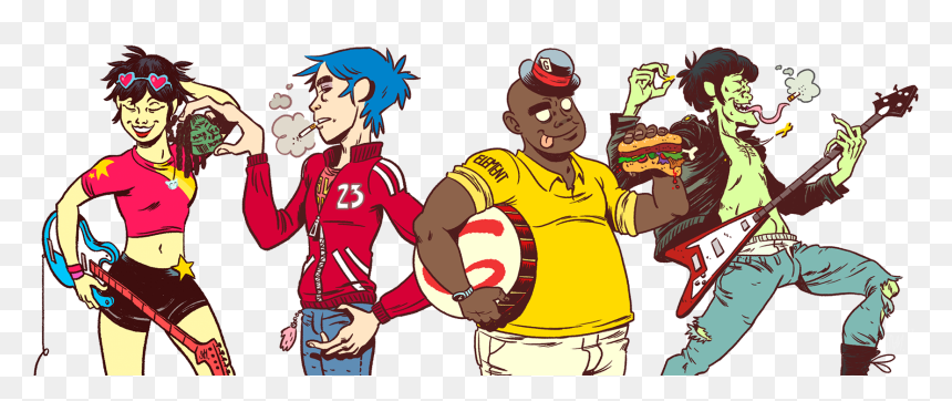 Cartoon, HD Png Download - gorillaz 2d png