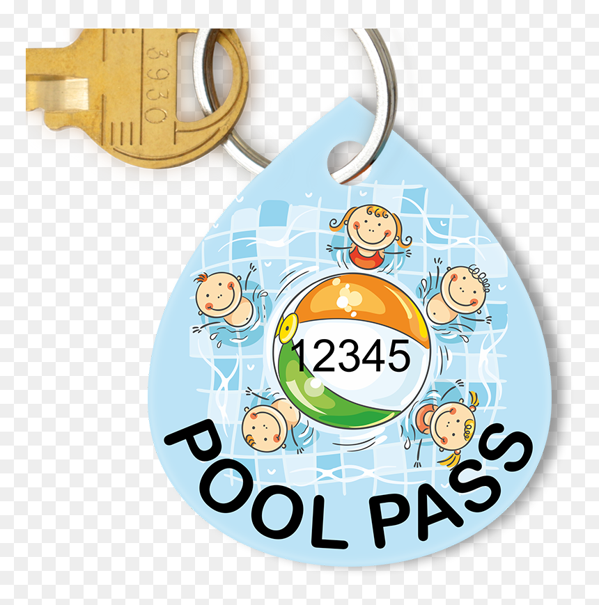 Pool Pass In Water Drop Shape, Kids Pool Ball Clipart - Barcode 1973, HD Png Download - ball drop png