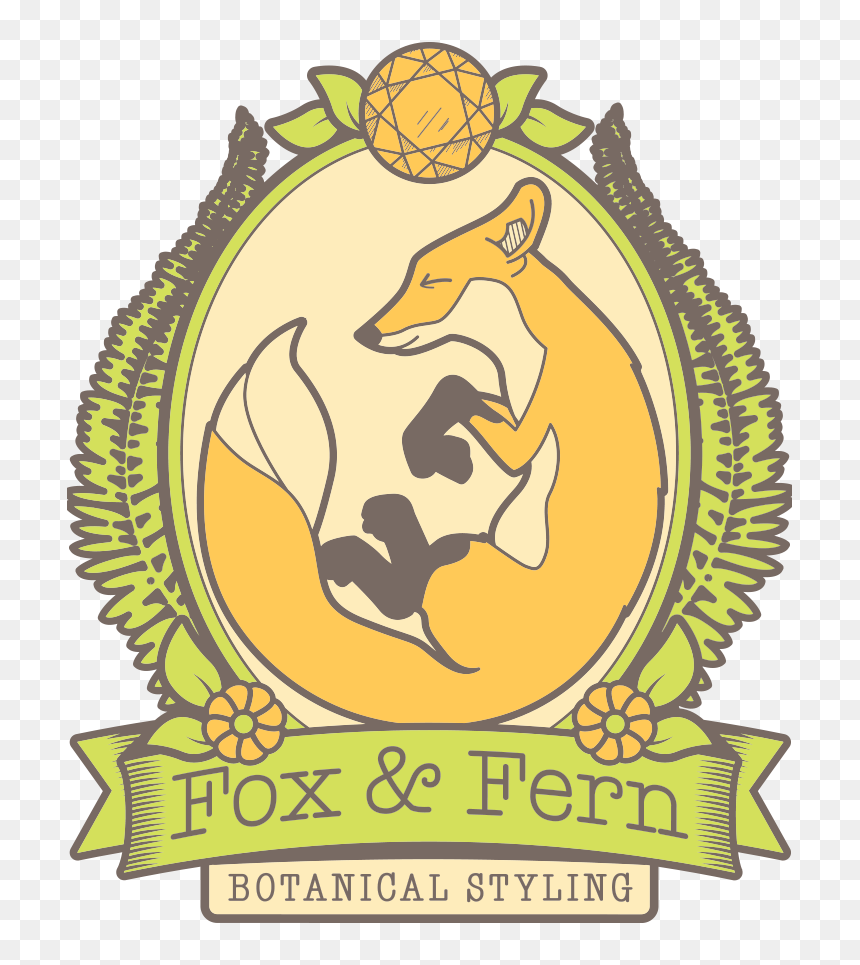Fox&fernlogo - Fox & Fern Botanical Styling, HD Png Download - yellow flower crown png