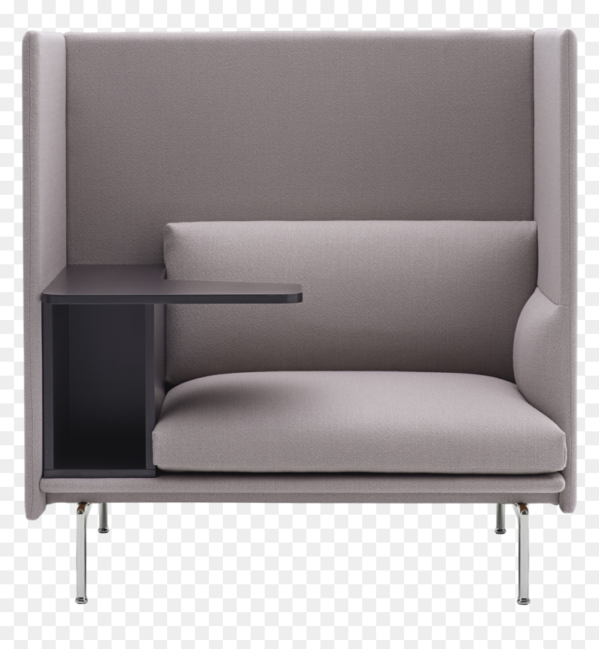 68039 143 Outline Alu Highback Work Left 1 Seater Vidar - Muuto High Back Sofa, HD Png Download - back of couch png