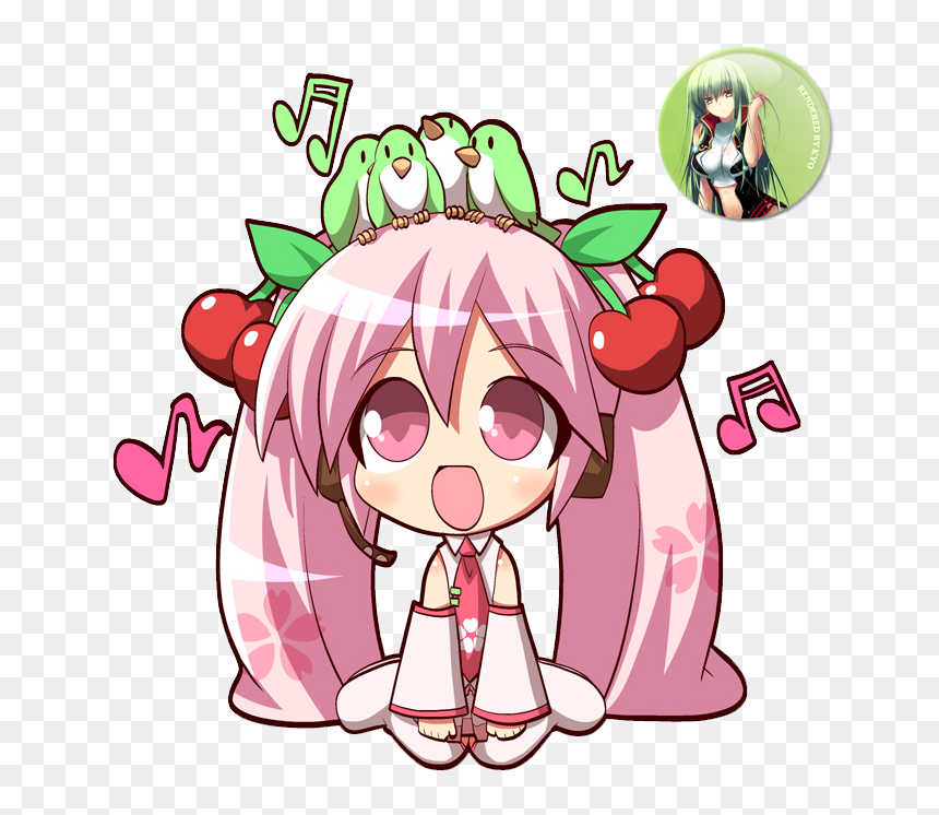Sakura Miku Chibi I Png, Transparent Png - chibi miku png