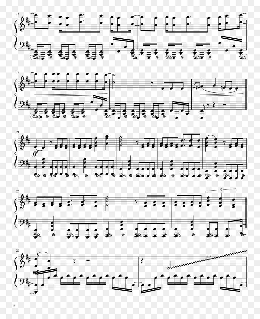 Sheet Music, HD Png Download - pierce the veil png