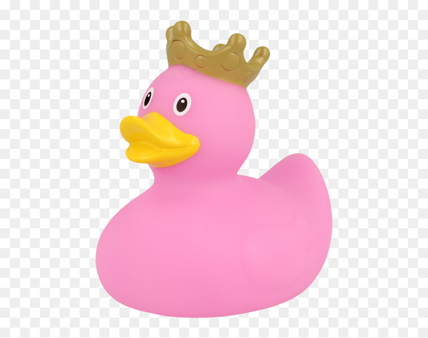 Lilalu Quietscheente Mit Krone Rosé Schrägansicht Links - Bath Toy, HD Png Download - rose crown png