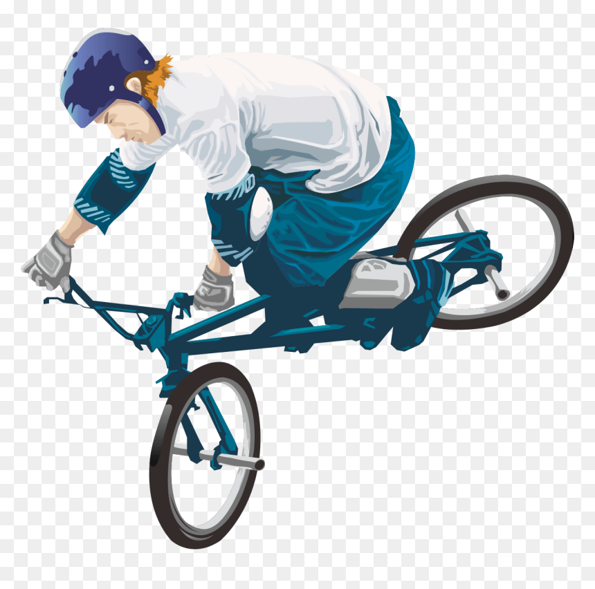 Bicycle Boy Png, Transparent Png - bmx bike png