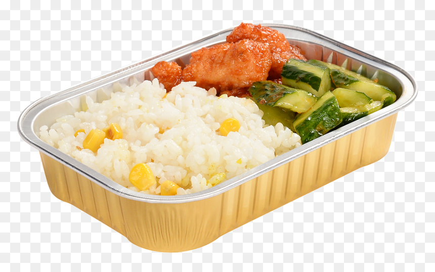 Airline Disposable Food Grade Aluminium Foil Container - White Rice, HD Png Download - aluminum foil png