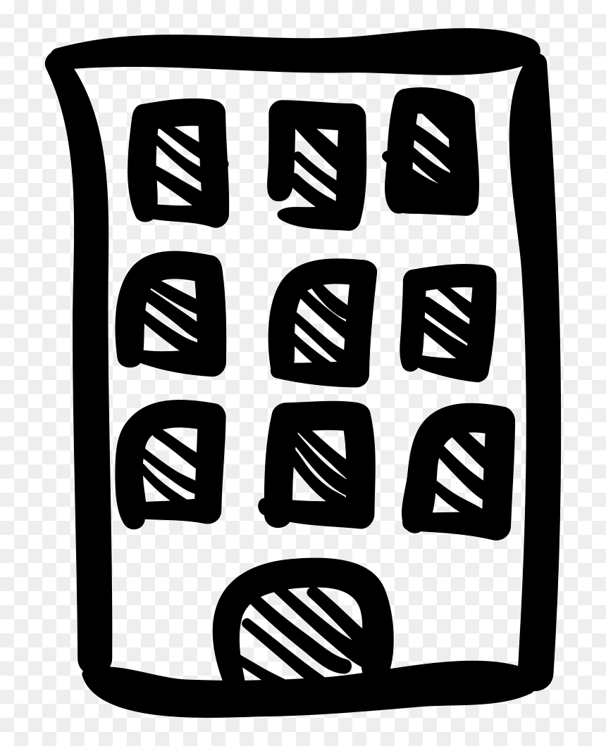 Transparent Hand Drawn Line Png - Building Hand Drawn Icon Png, Png Download - drawn line png