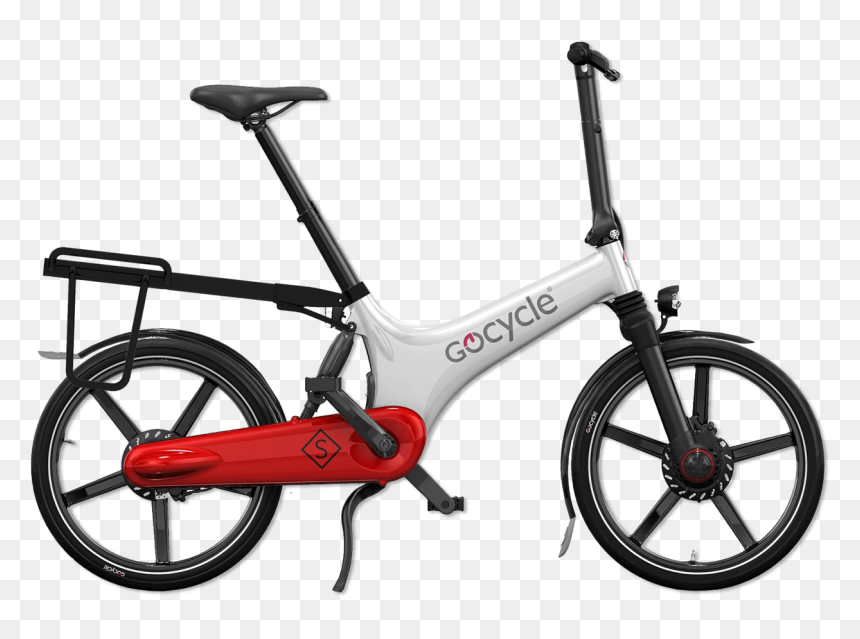 White/red - Folding E Bike, HD Png Download - bmx bike png