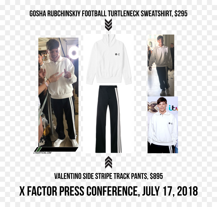 Transparent Turtleneck Clipart - Louis Tomlinson Outfits 2018 X Factor, HD Png Download - gucci shirt png