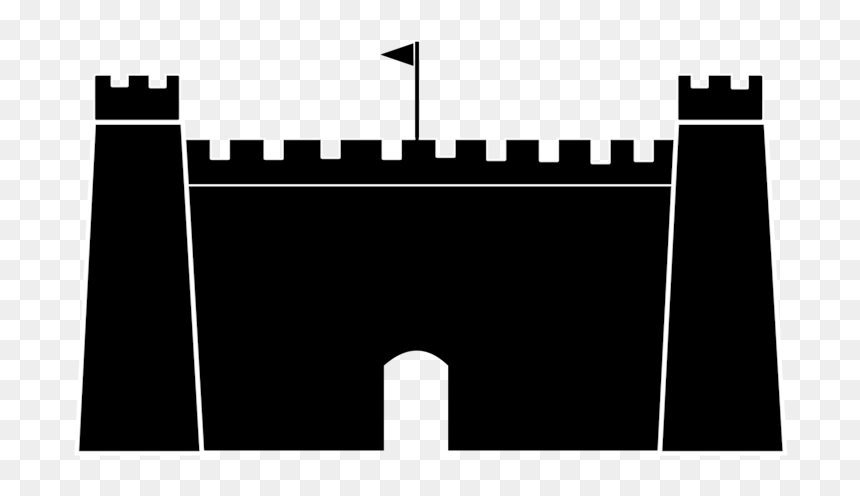 Silhouette,angle,area - Castle Inkscape, HD Png Download - white castle png