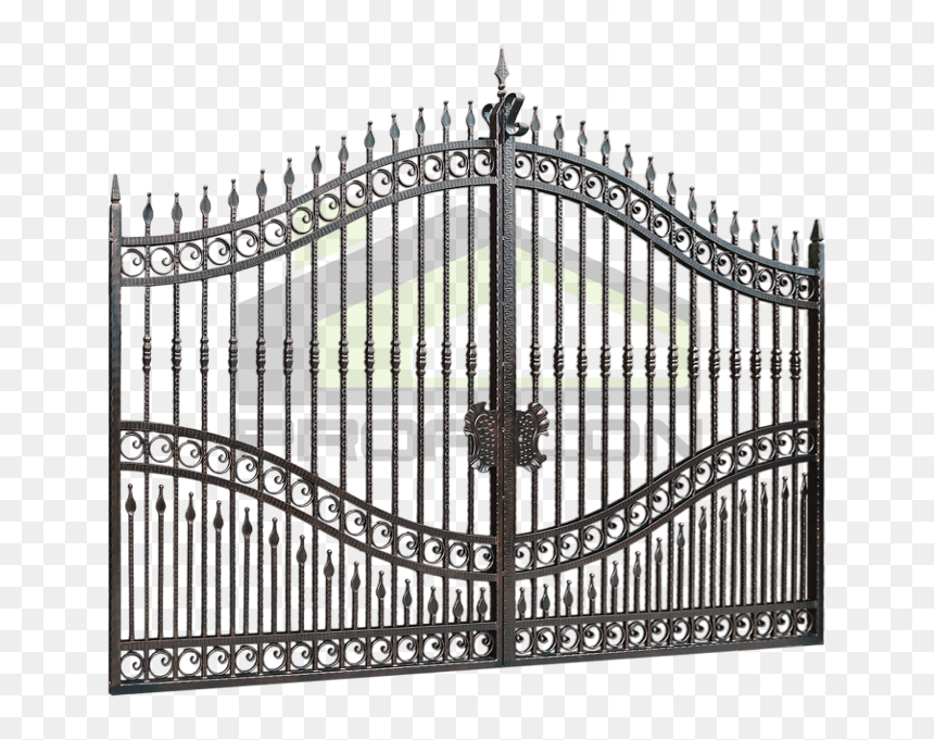 Wrought Iron Gate Pf - Lovebird Baladewa, HD Png Download - iron fence png