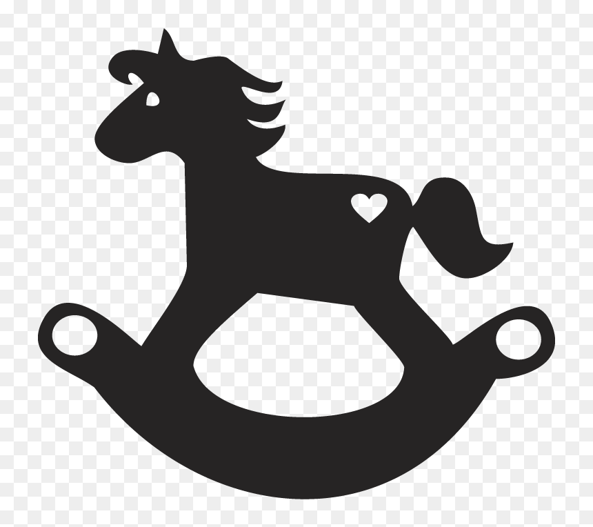 Horseshoe Clipart Silhouette - Silhouette Rocking Horse Clipart, HD Png Download - rocking horse png