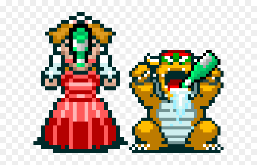 Super Mario Kart Bowser And Peach, HD Png Download - mario kart 64 png