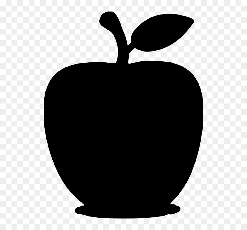Apple Fruit Icon Png, Transparent Png - apple silhouette png