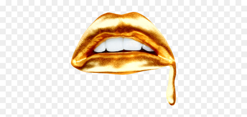 Gold Lips, HD Png Download - dripping gold png