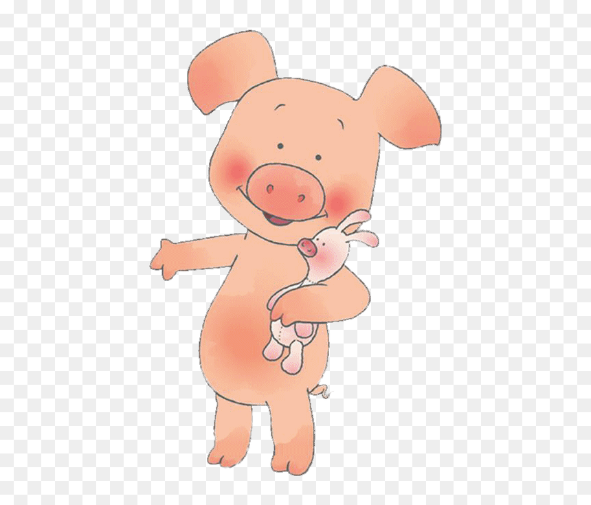 Wibbly Pig Holding Piglet - Wibbly Pig Transparent, HD Png Download - pig.png