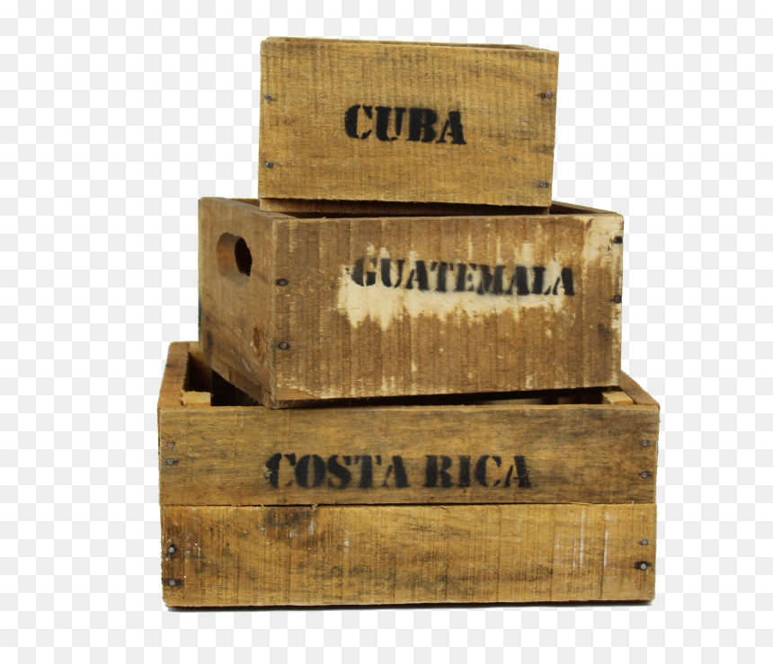 Mini Set Of Wooden Crates - Plywood, HD Png Download - wooden crate png