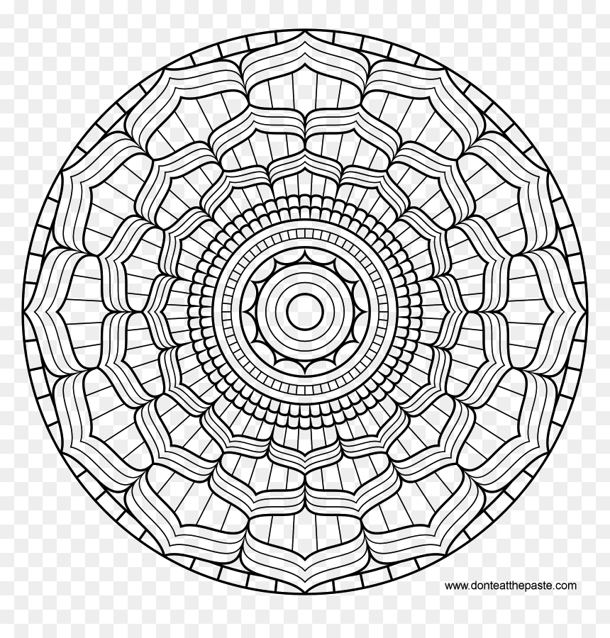 Clip Art Adult Mandalas - Mandala Coloring, HD Png Download - mandala overlay png