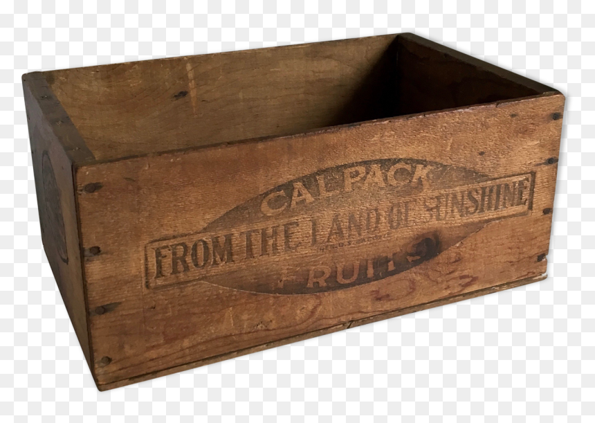 Wooden Crate / Box Del Monte, 1950s"
 Src="https - Plywood, HD Png Download - wooden crate png