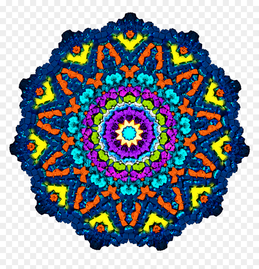 Mandala Coloured - Circle, HD Png Download - mandala overlay png