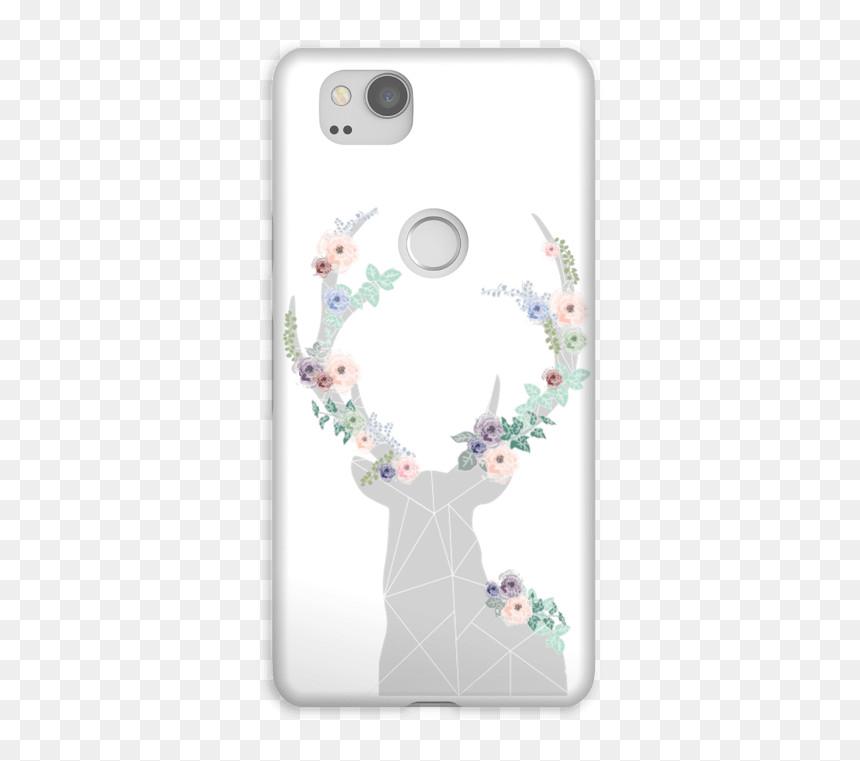 Flower Reindeer Case Pixel - Mobile Phone Case, HD Png Download - pixel skull png