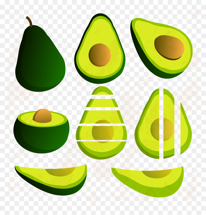 Graphic Design Pear Icon Characteristic - Avocado Graphics, HD Png Download - avocado clipart png