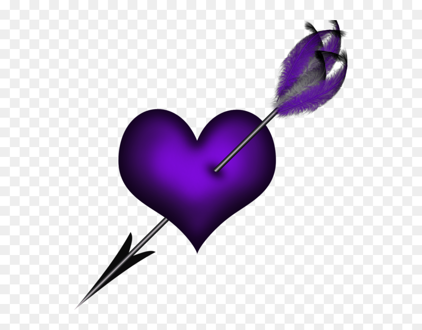 Tubes Coeurs Arrow Clipart, Clean Heart, Heart With - Broken Heart With Arrow, HD Png Download - feather arrow png