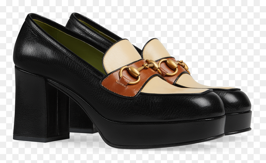 Platform Loafers Penny Pumps, HD Png Download - gucci flip flops png