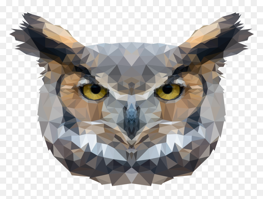 Sowapolygonart - Owl Polygon Png, Transparent Png - owl.png