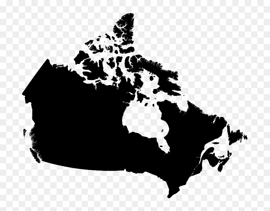 Black Map Of Canada, HD Png Download - island icon png