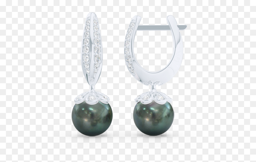 Elegant Pearl Dangle Earrings - Earrings, HD Png Download - pearl frame png
