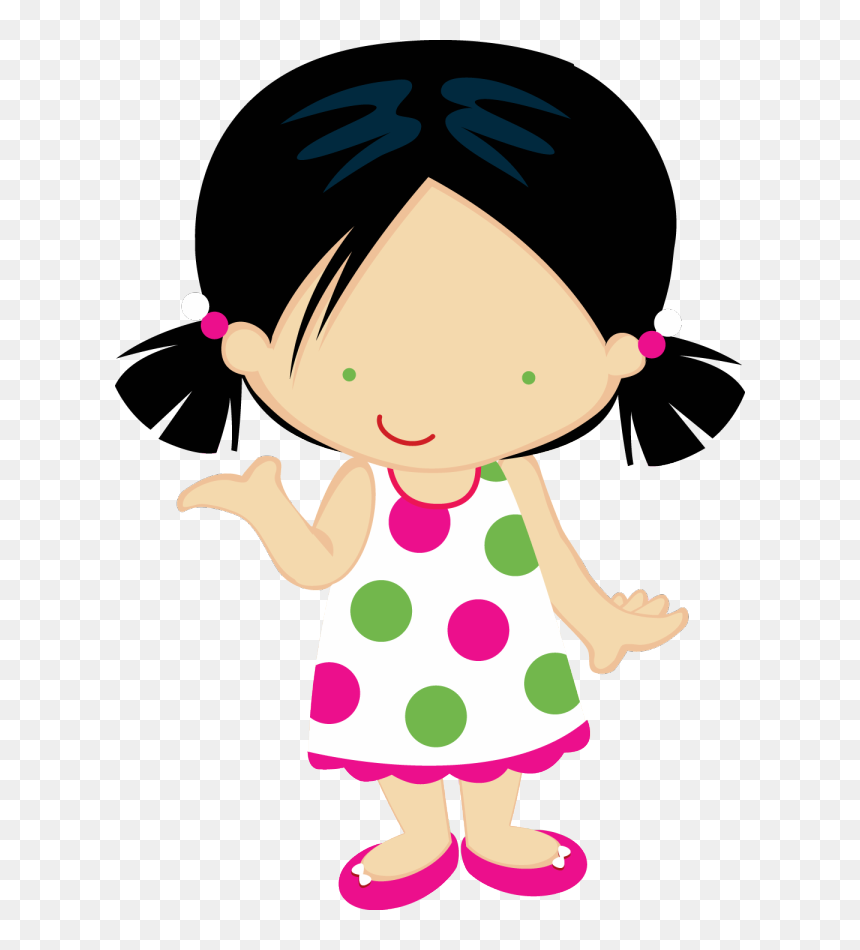 Ni O Bonito Animado - Clipart Girl Saying Hi, HD Png Download - lol doll png