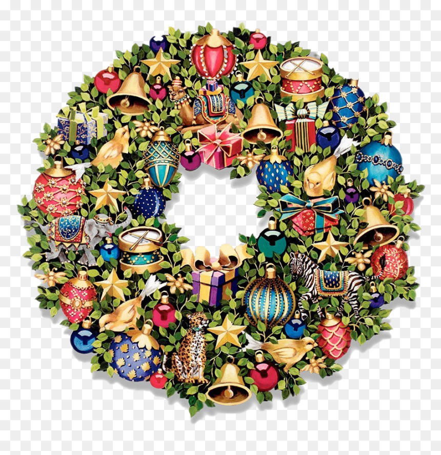Christmas Wreath Background Png - Christmas Wreath, Transparent Png - floral garland png