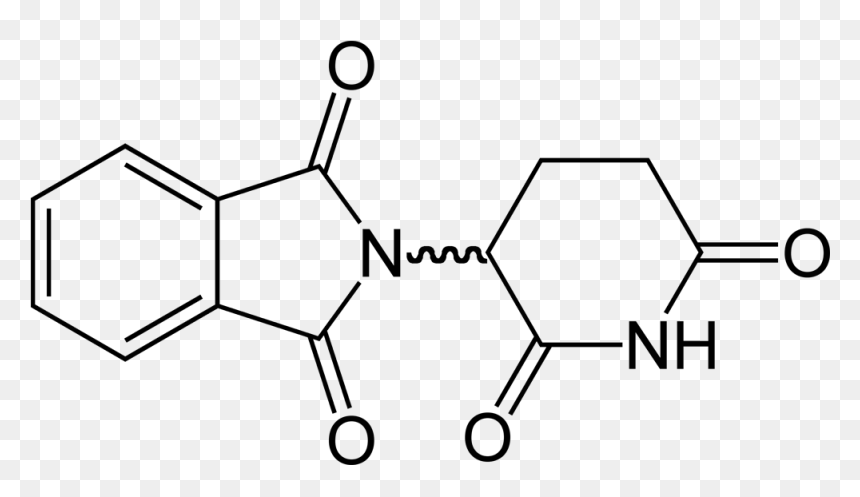 Thalidomide 2d Skeletal Wavy - Thalidomide Structure, HD Png Download - wavy png