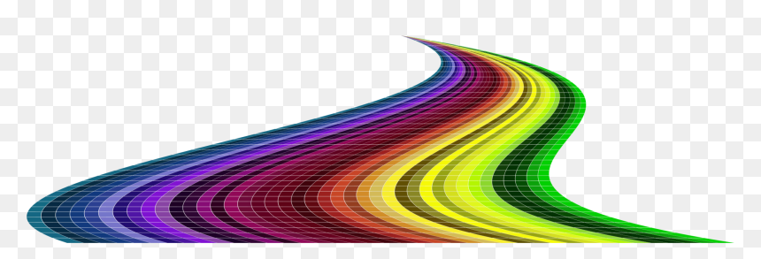 Highway Clipart Wavy - Transparent Multi Colored Wave, HD Png Download - wavy png