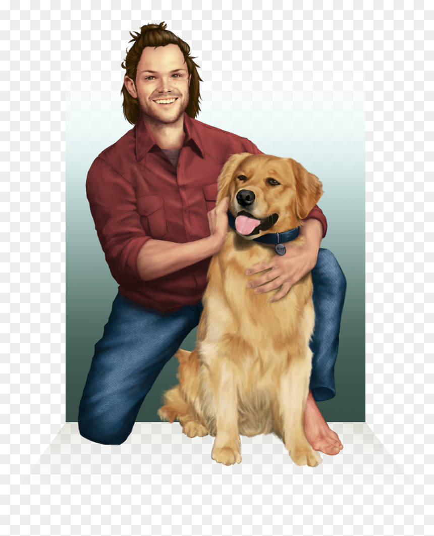 Dean And Cas At The Finish Line - Golden Retriever, HD Png Download - sam and dean png