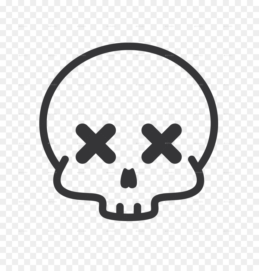 Funny Emoticon By Yellowline - Funny Skull With Glasses, HD Png Download - skull and crossbones icon png
