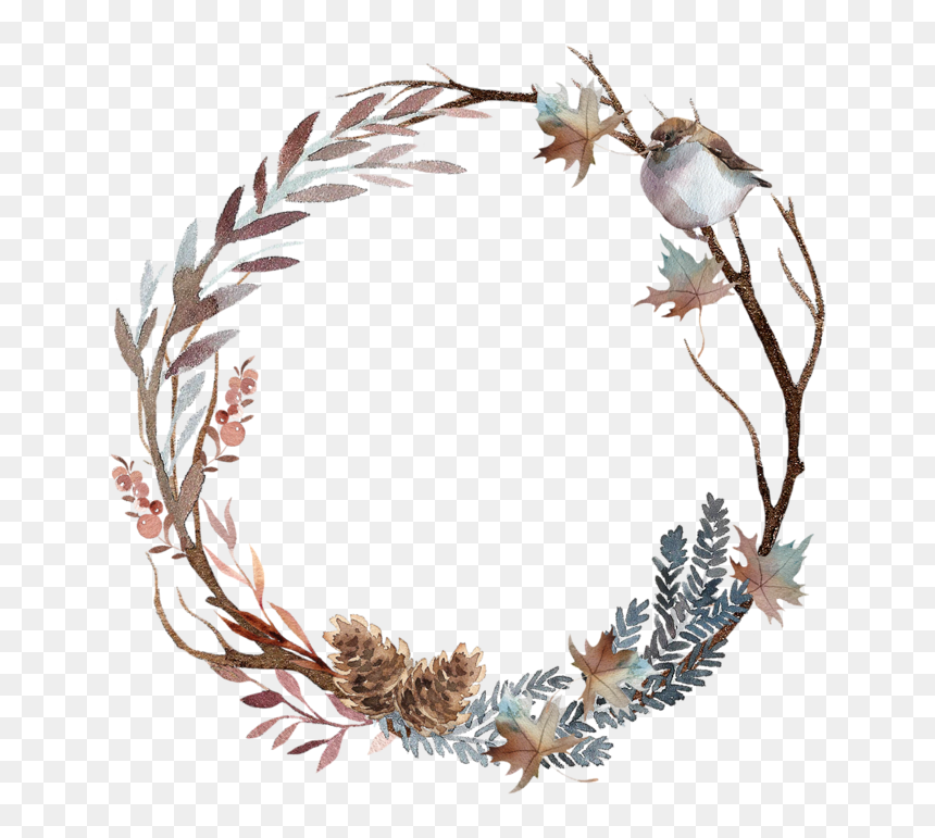 Watercolor Painting, HD Png Download - golden wreath png