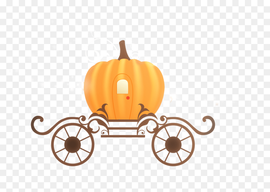 Pumpkin - Wagon Silhouette, HD Png Download - pumpkin carriage png