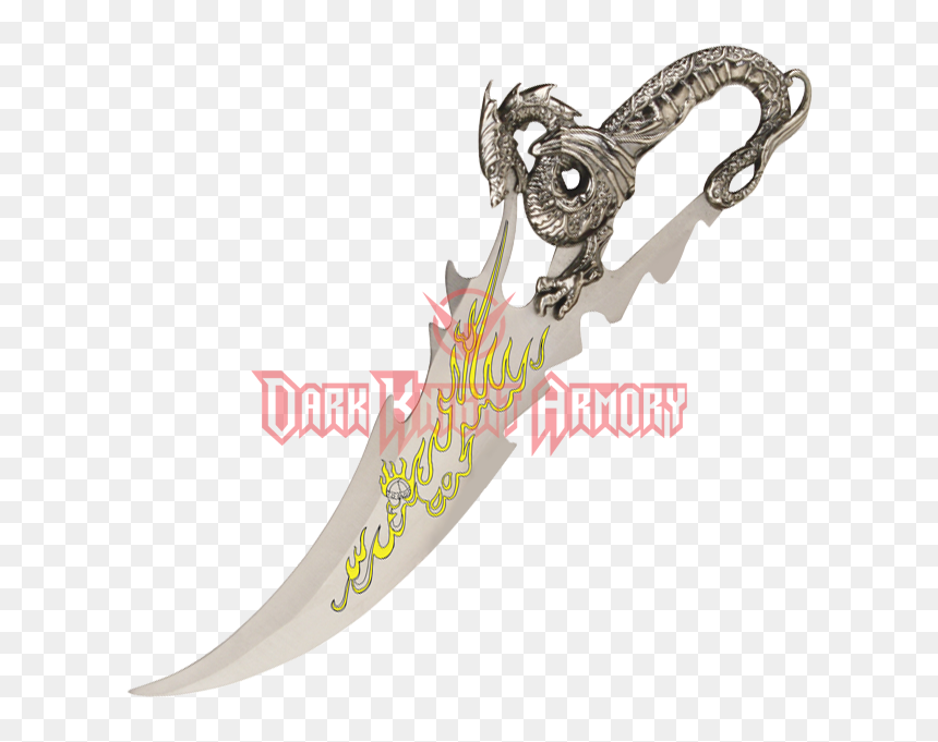 Yellow Fire-breathing Dragon Dagger - Medieval Clothing Peasant Girl, HD Png Download - fire sword png